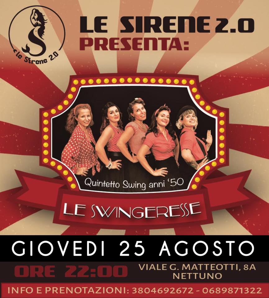 Le Swingeresse live a Le Sirene 2.0 - Nettuno