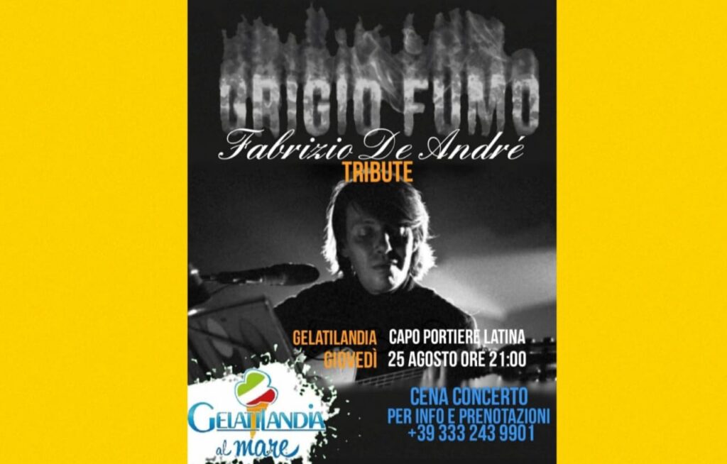 Grigio Fumo De Andrè tribute Live a Gelatilandia, Capo Portiere, Latina