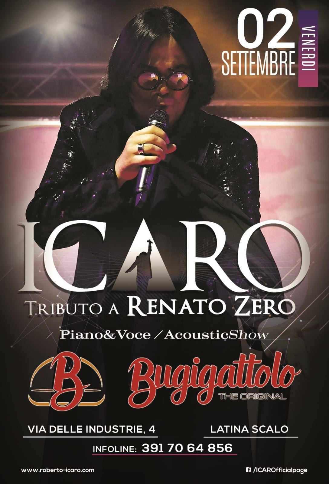 Icaro Renato Zero Tributo live Bugigattolo