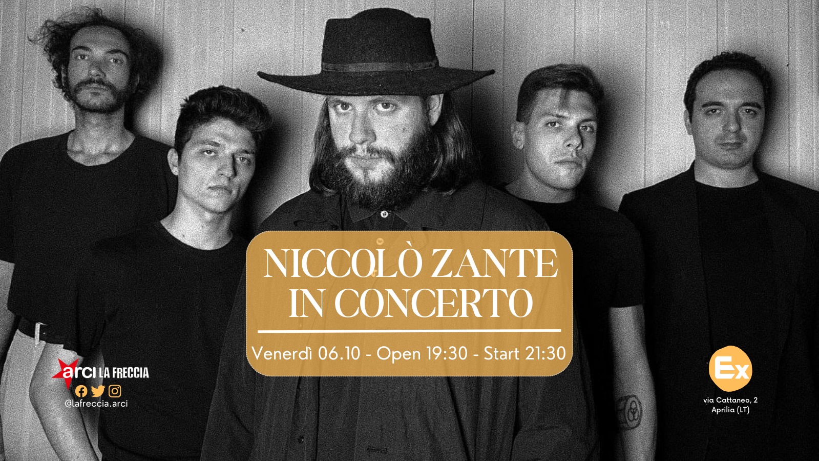 Niccolò Zante in concerto - Ex mattatoio aprilia - 6 ottobre 2023